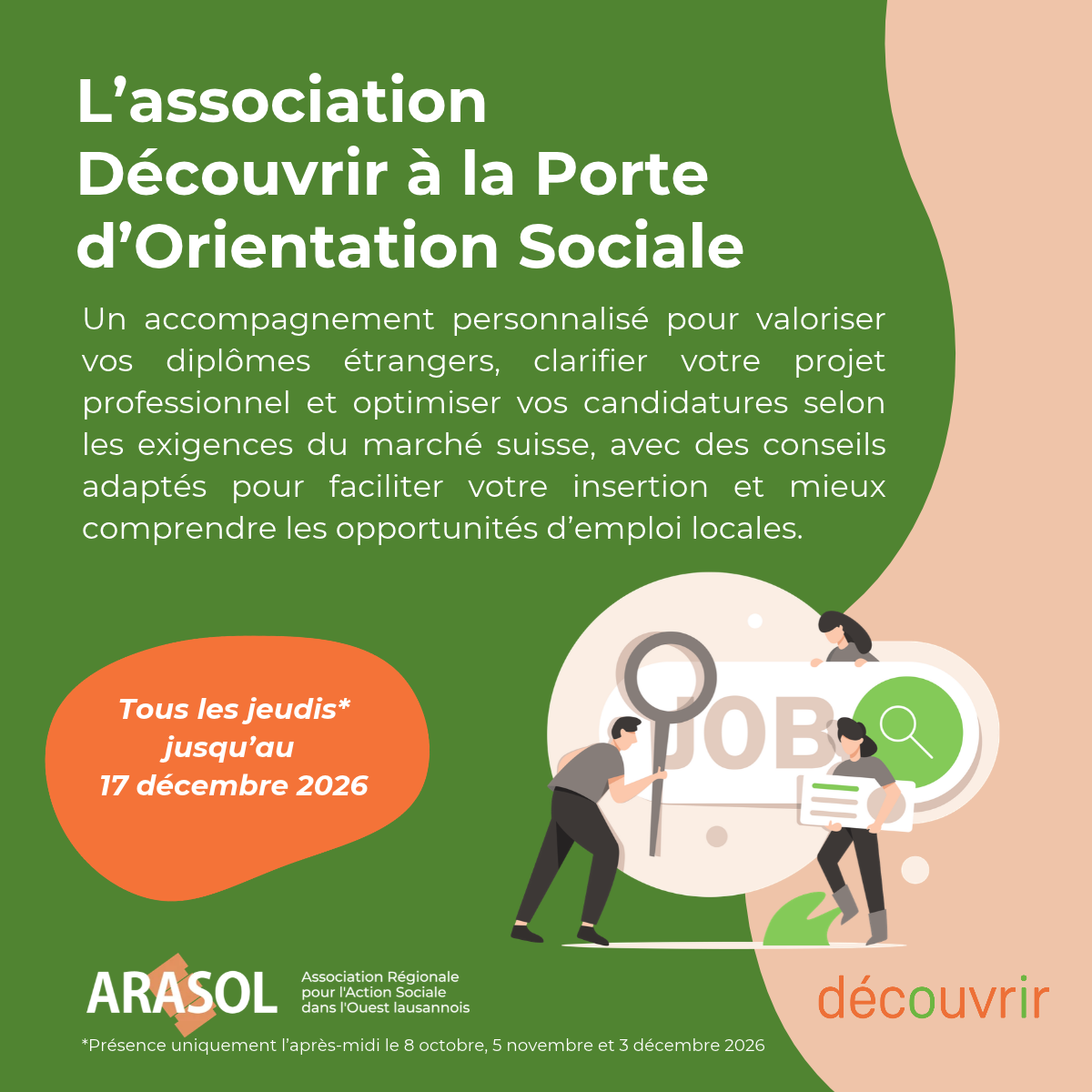 image L’association Découvrir à la Porte d’Orientation Sociale